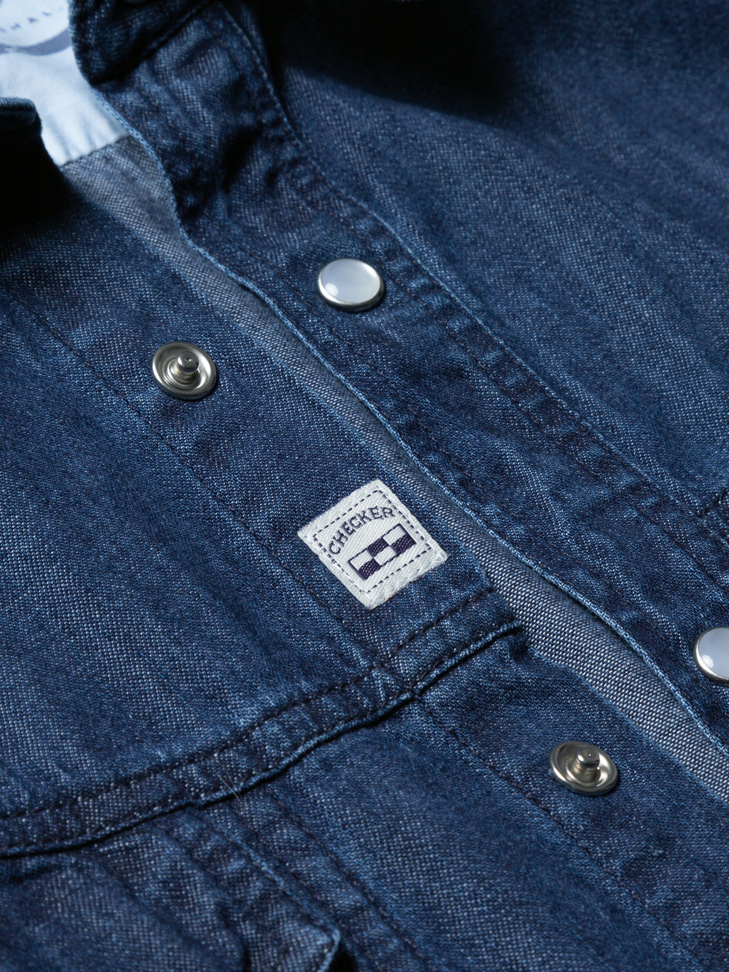 Checker - Ajuste regular Camisa ' Dynasty Denim ' en azul