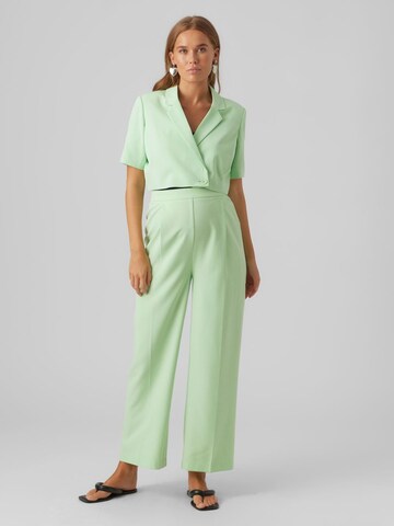 MAMALICIOUS Wide leg Pleated Pants 'Nomy' in Green