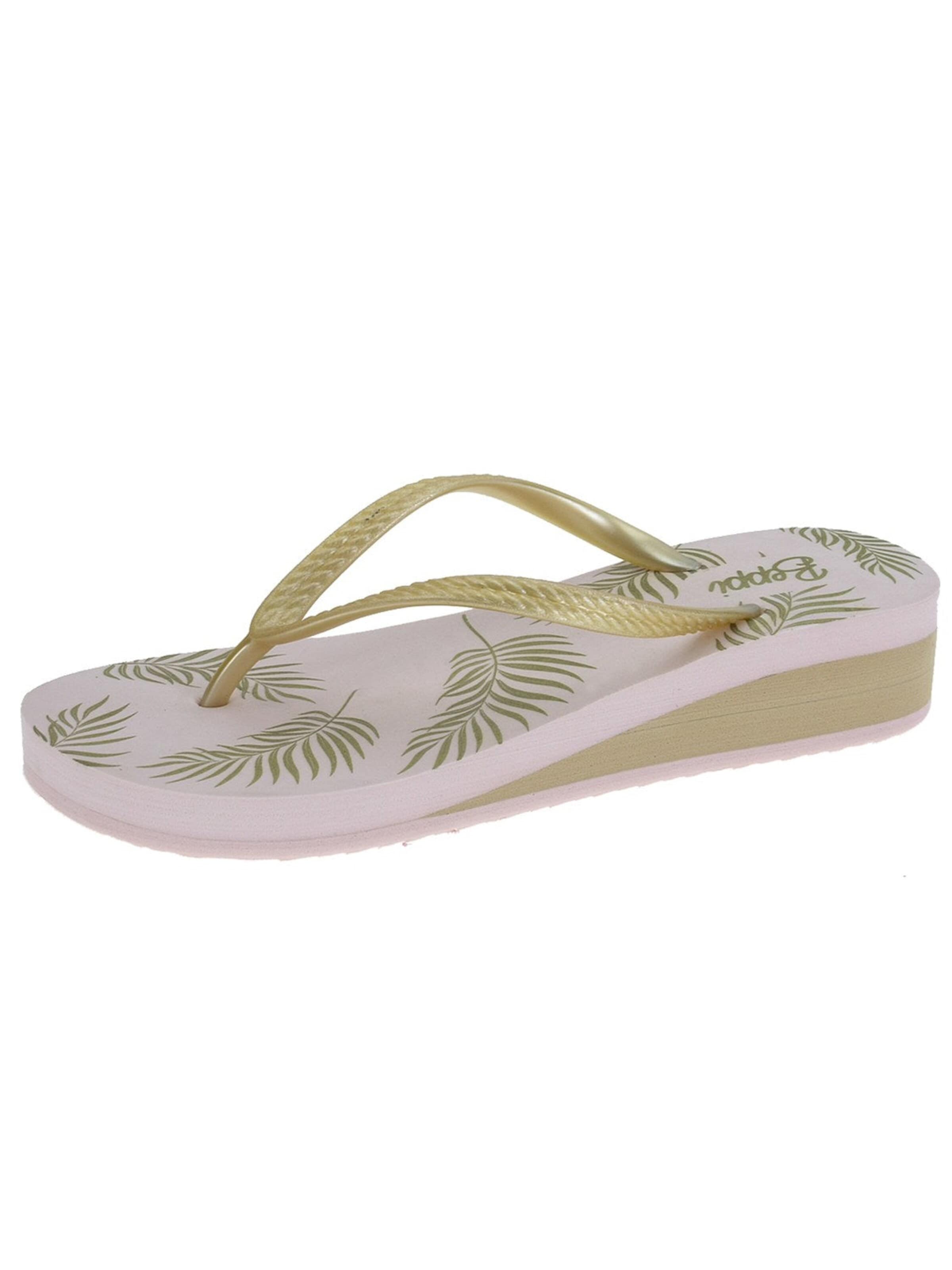 Beppi Teenslipper 'Wedge Slipper' in Goud: voorkant