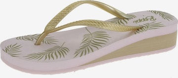 Beppi Zehentrenner 'Wedge Slipper' in Gold: Vorderseite