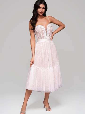 Ombre Knit dress in White