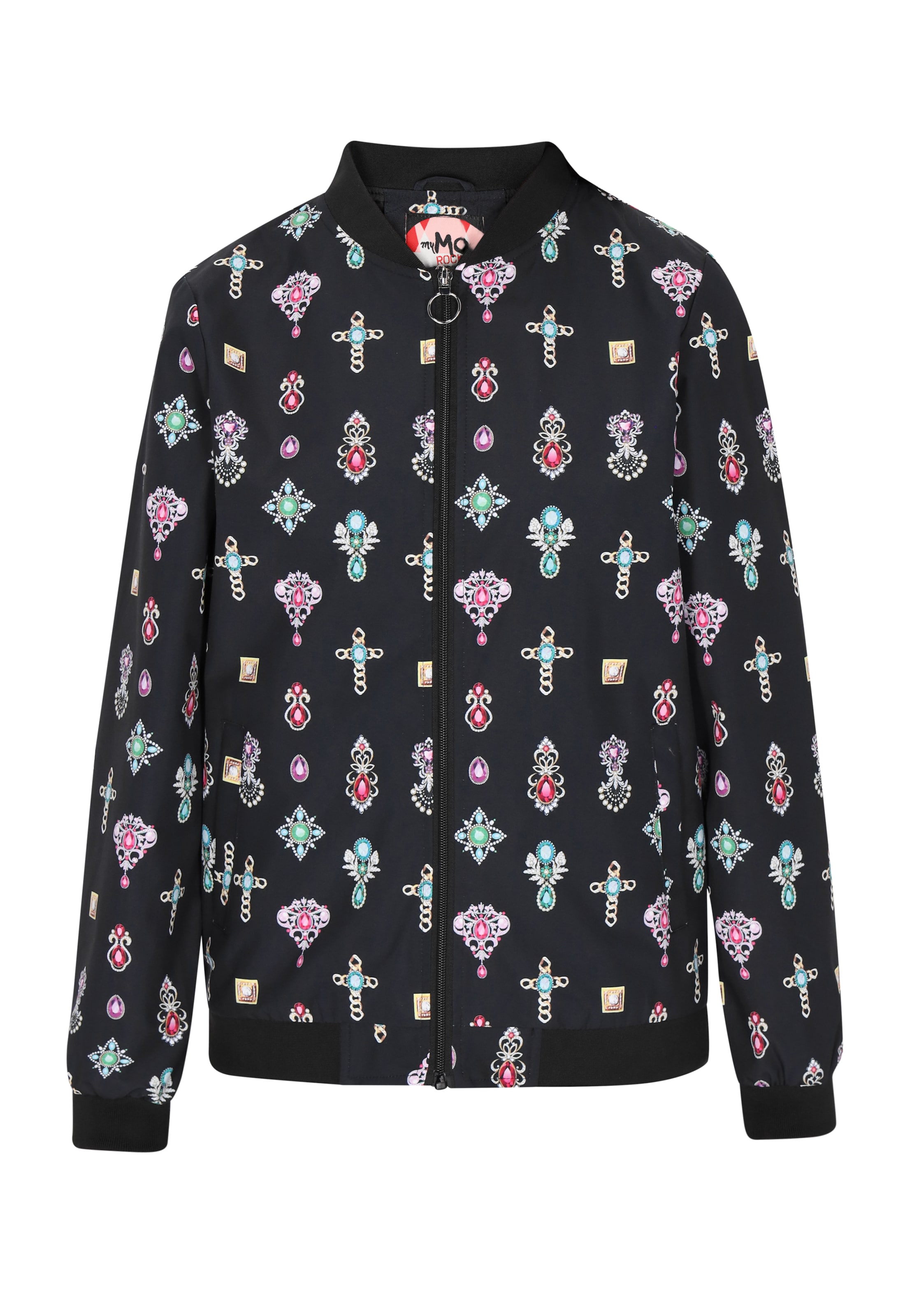 myMo ROCKS Демисезонная куртка в Черный: спереди