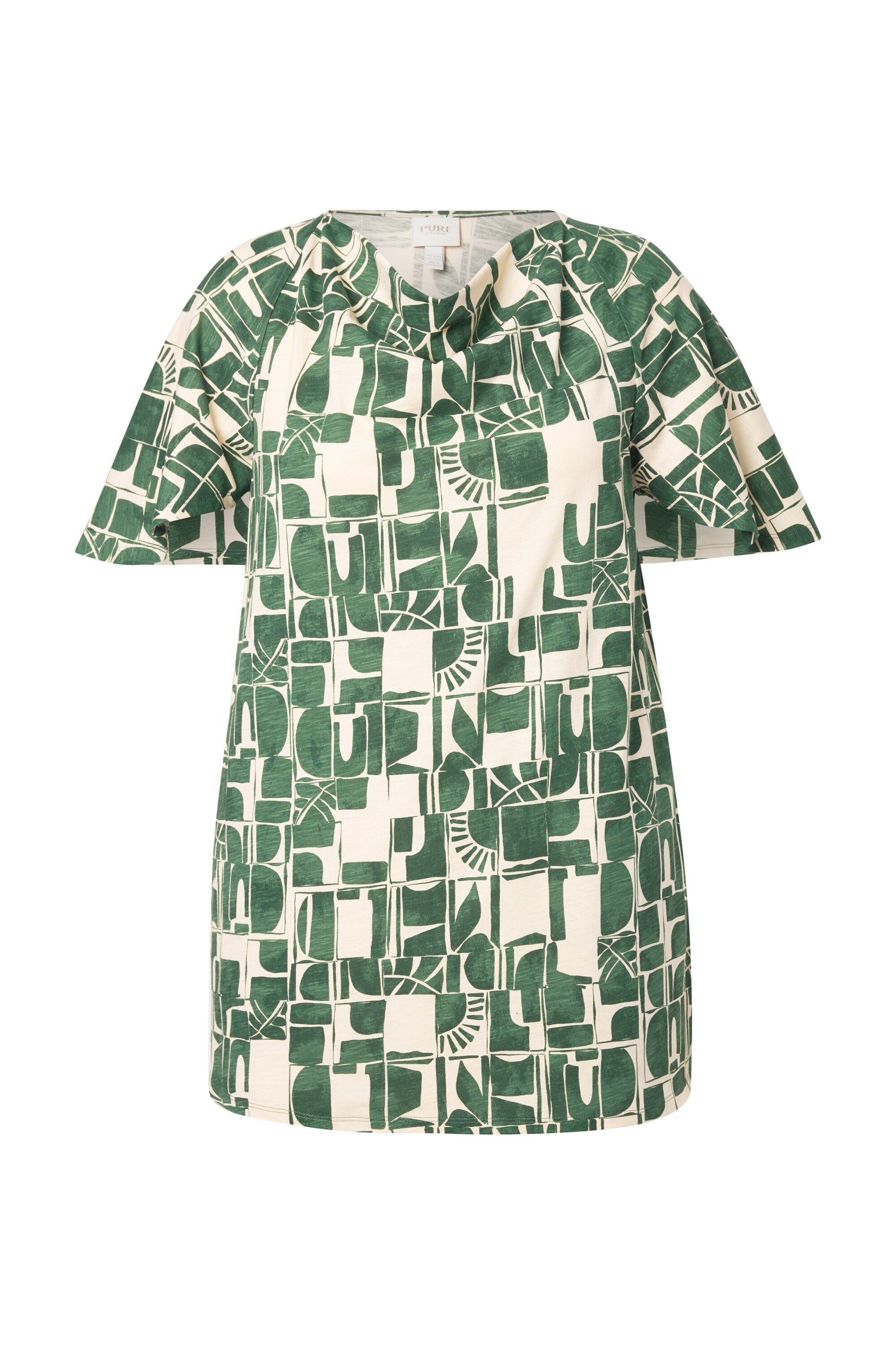 T-shirt Ulla Popken en vert : devant