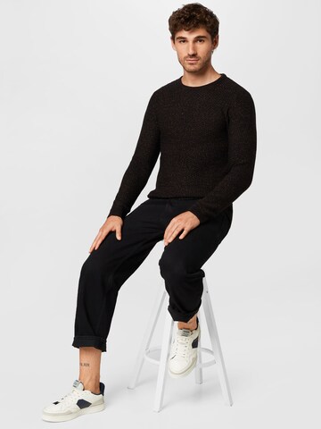 JACK & JONES Pullover 'DAMIAN' in Schwarz