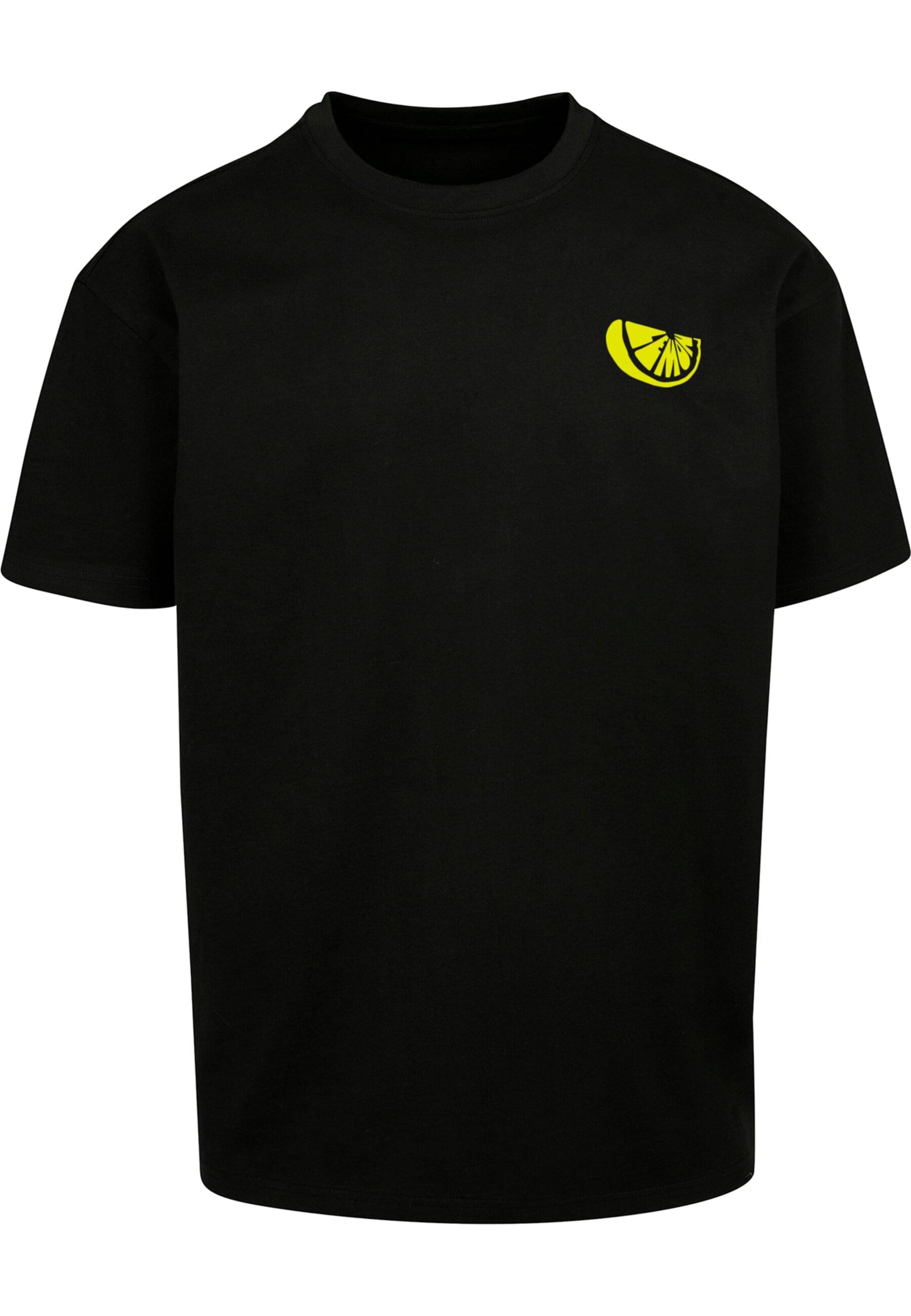 Merchcode Shirt 'Lemon' in Zwart: voorkant