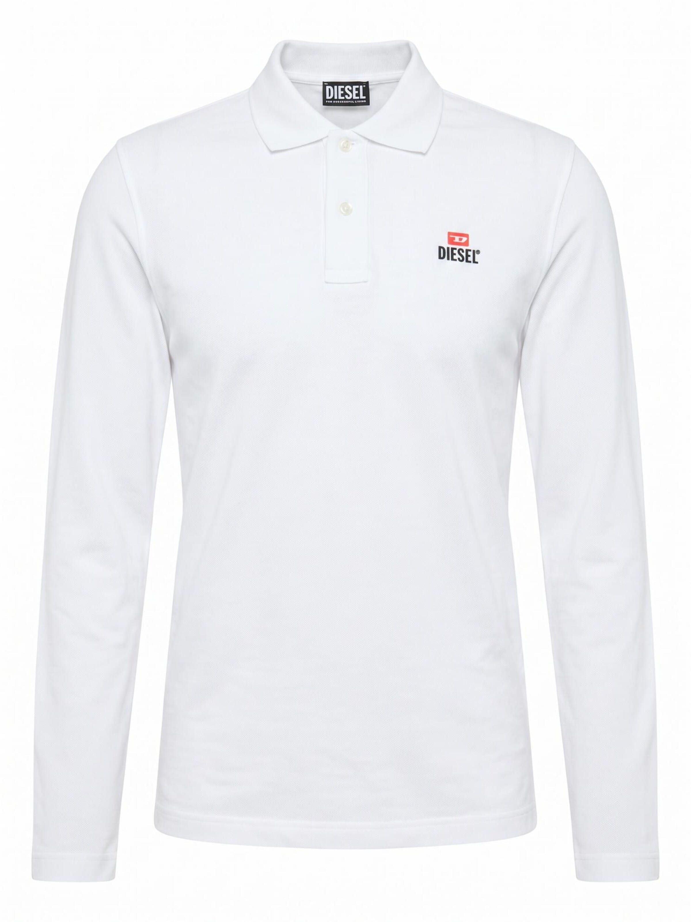 DIESEL - Camisa 'T-SMITH-LS-OUT' em branco: frente