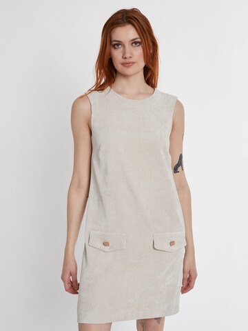 Ana Alcazar Jurk 'Sassa' in Beige: voorkant