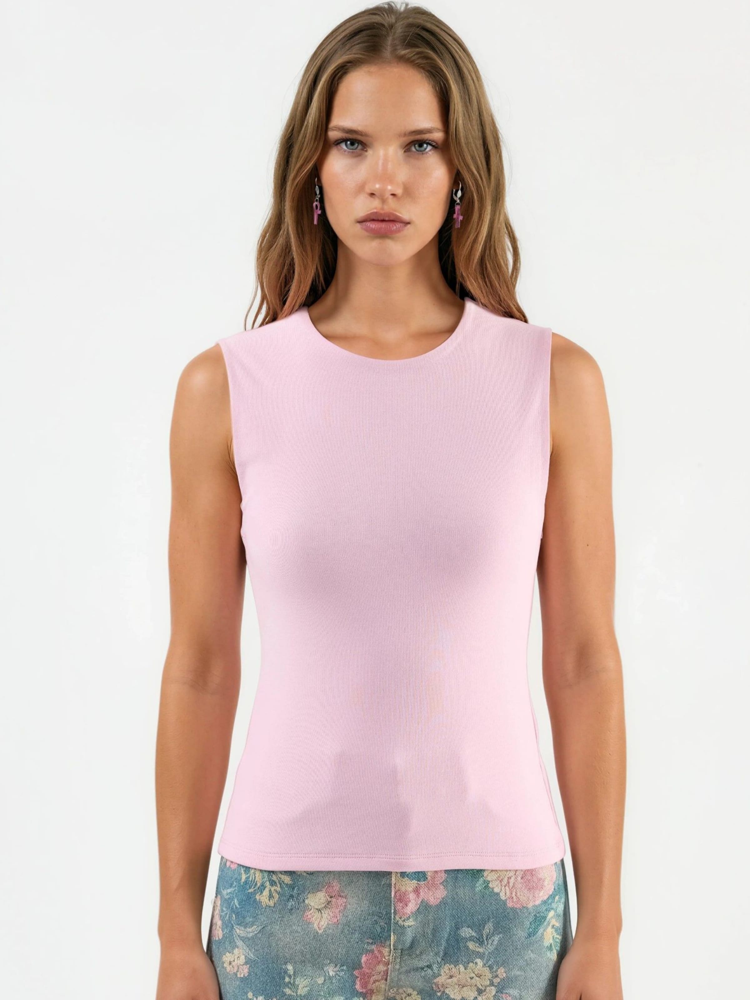 Busem - Top em rosa: frente