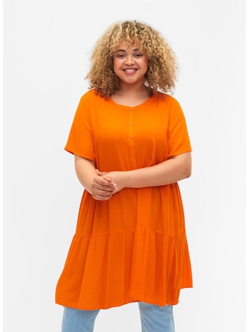 Zizzi Sukienka 'WISMA' w kolorze pomarańczowy: przód