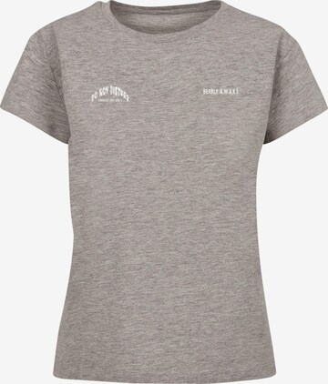 Merchcode Shirt ' Barely Awake' in Grey: front