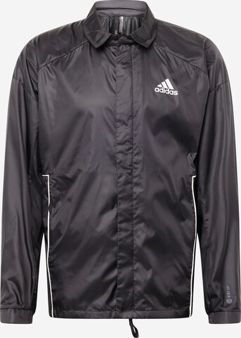 ADIDAS SPORTSWEAR Athletic Jacket 'Traveer Wind.Rdy' in Black: front