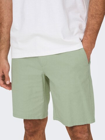 Only & Sons Regular Chino 'Mark' in Groen