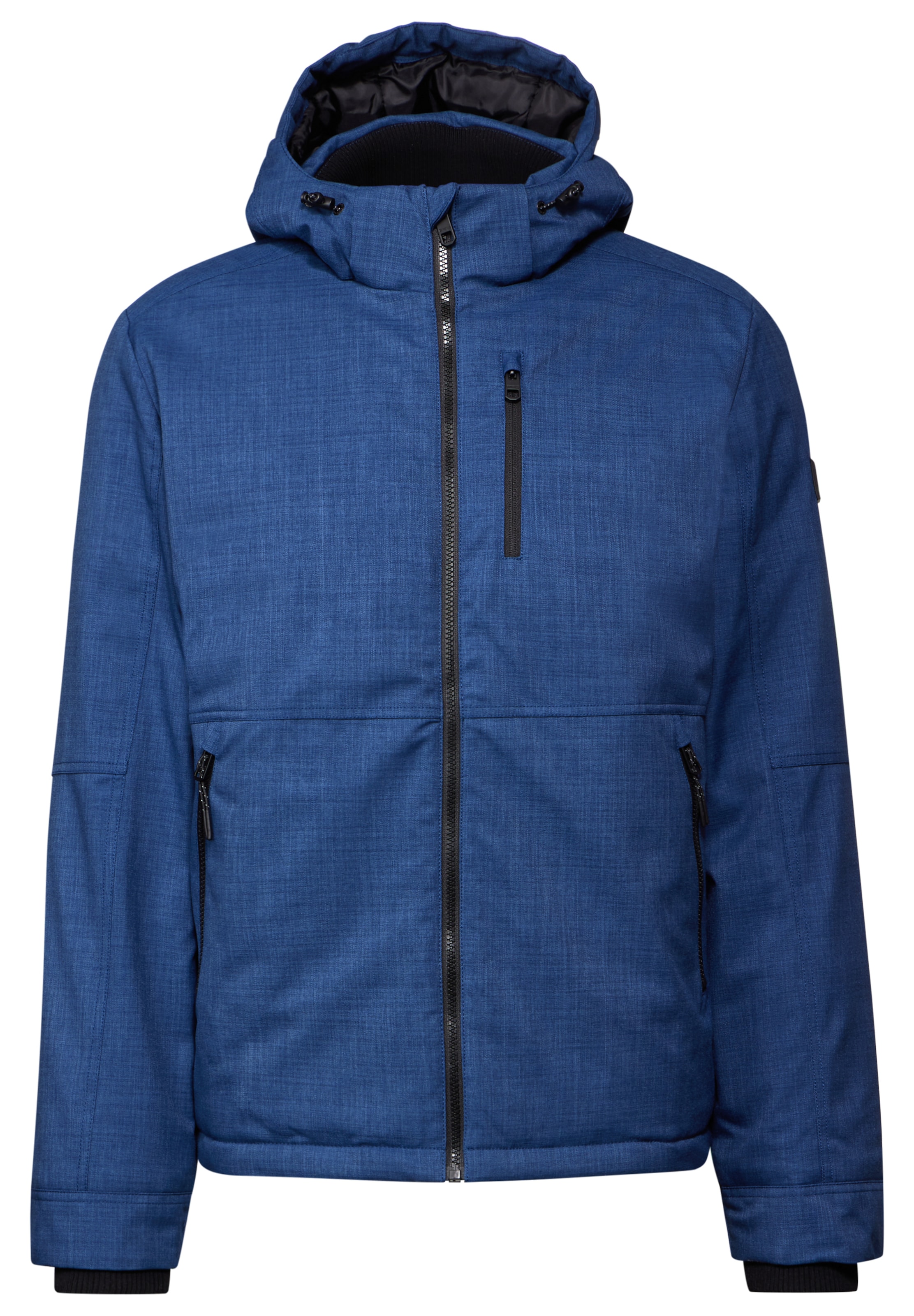 Street One MEN Jacke mit abnehmbarer Kapuze in Blau: Vorderseite