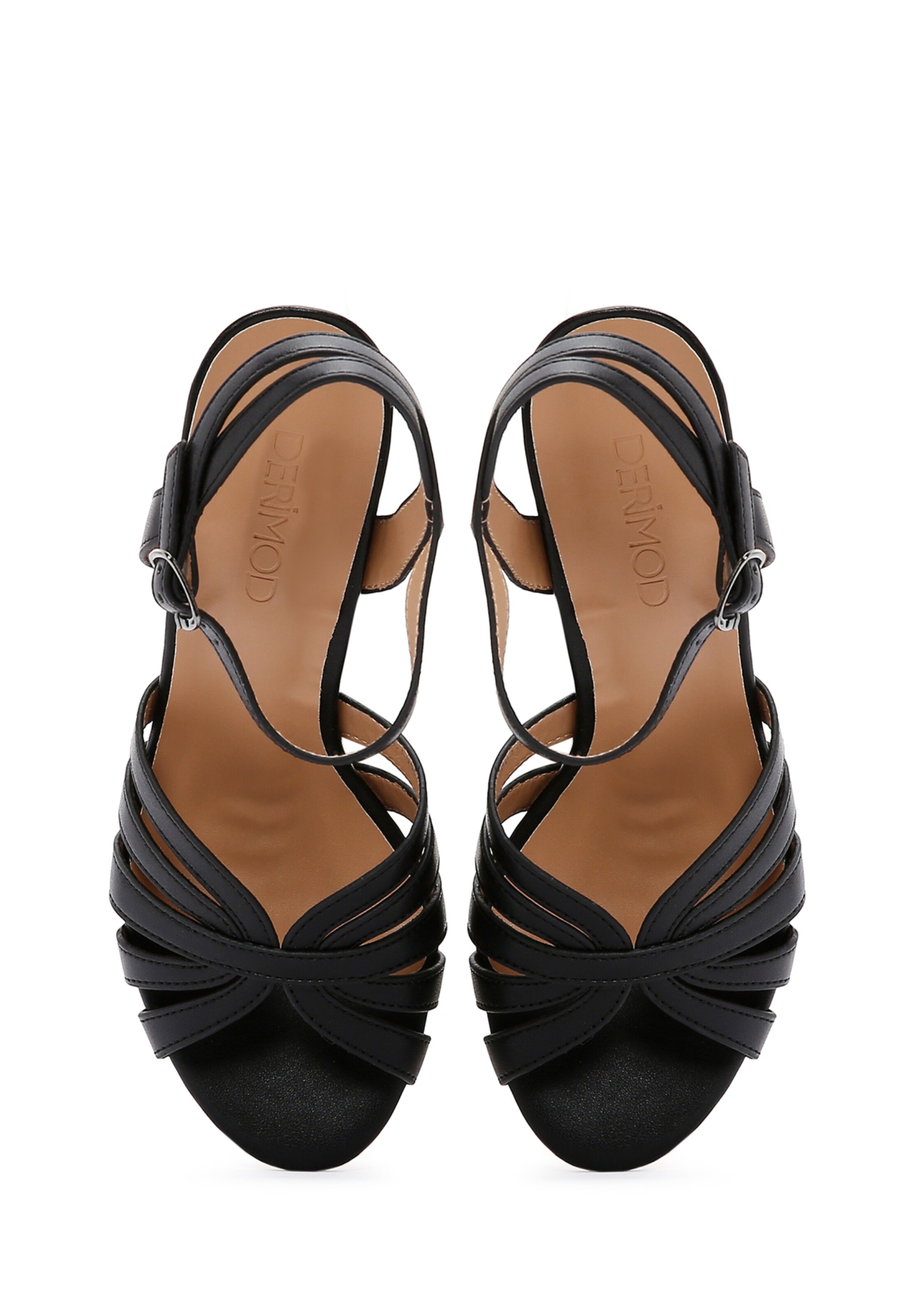 Derimod Riemensandale in Schwarz