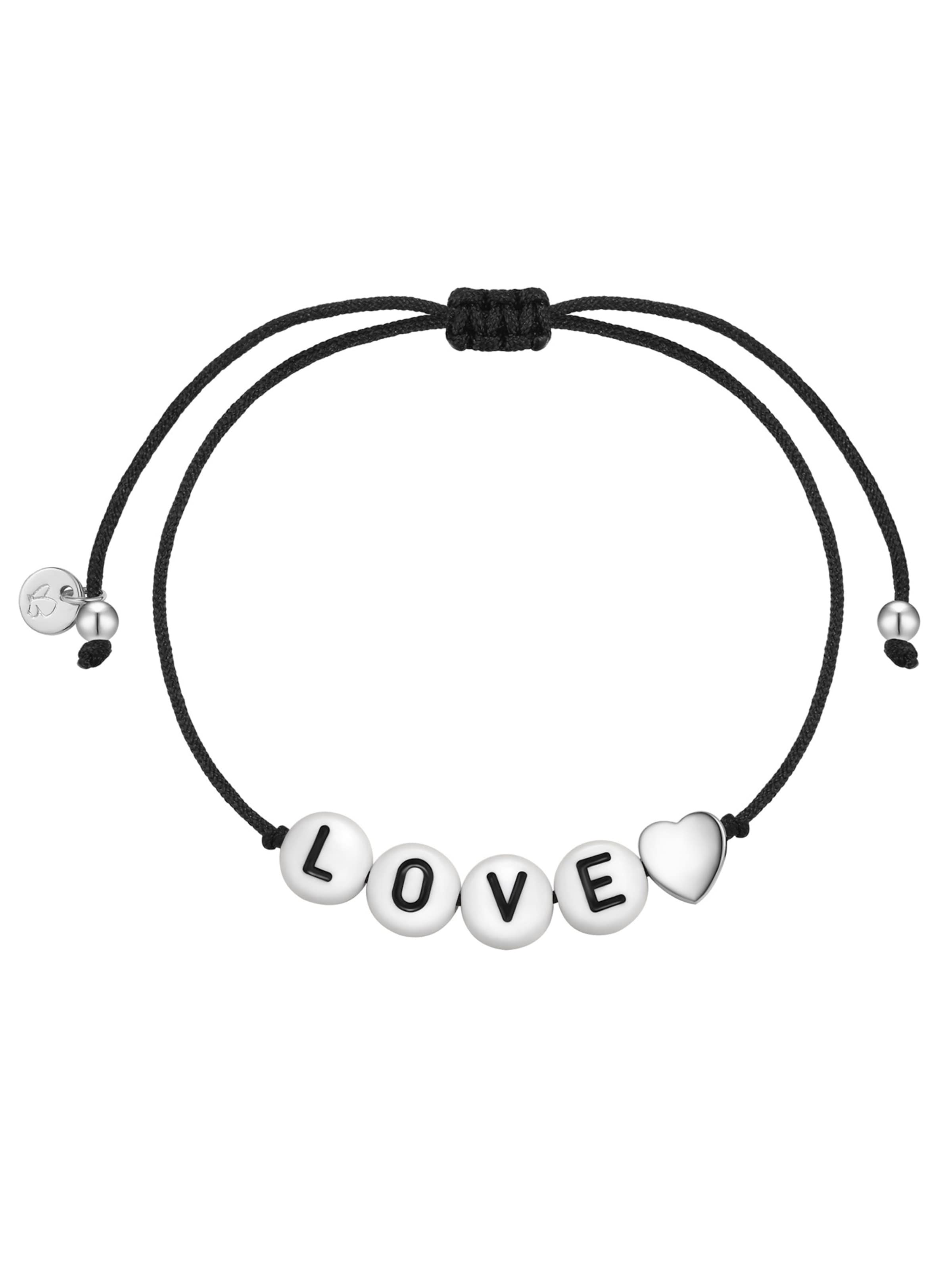 Glanzstücke München - Pulsera en negro: frente