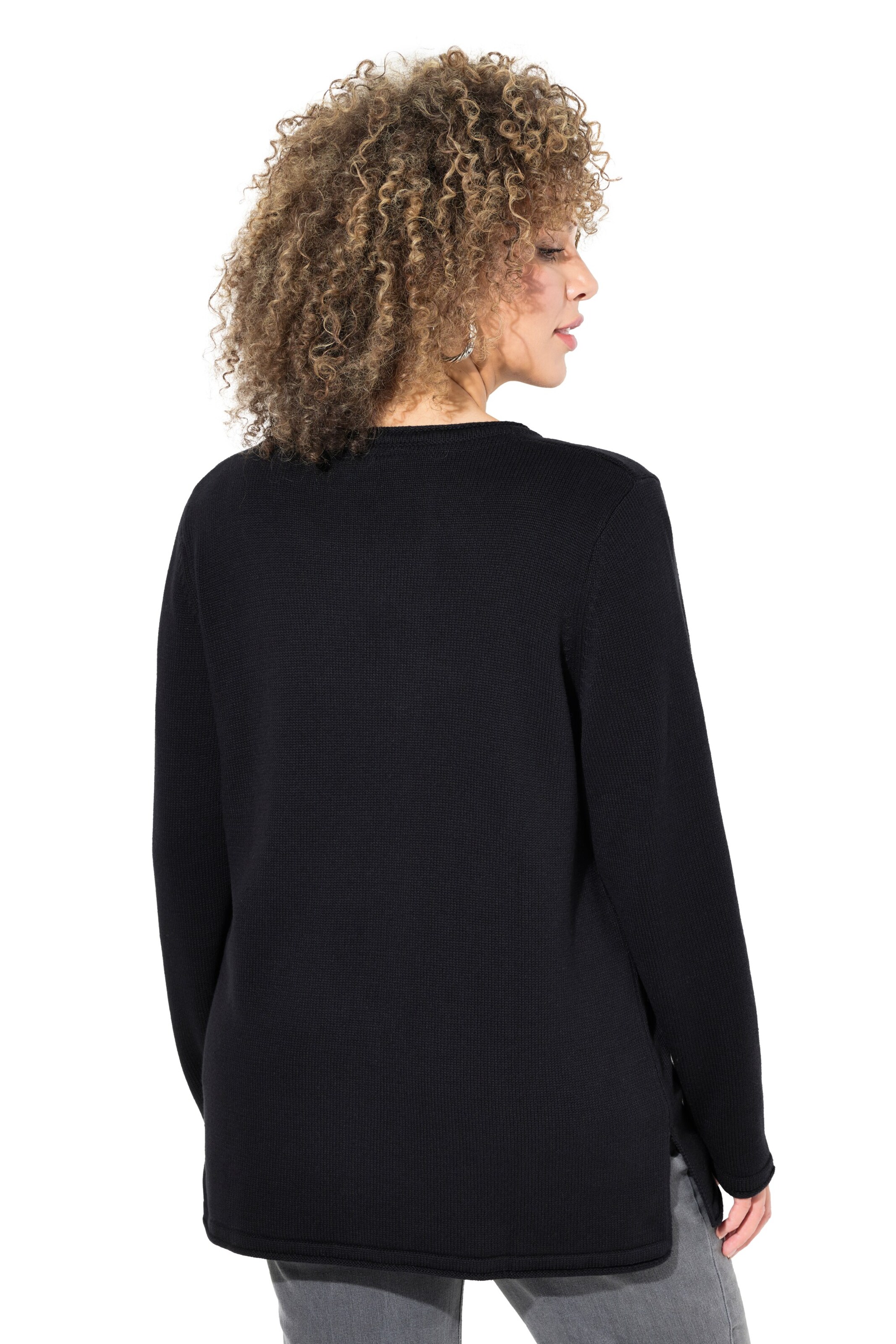 Ulla Popken Pullover in Schwarz