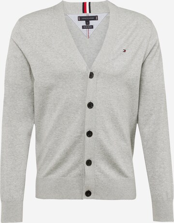 TOMMY HILFIGER Knit Cardigan in Grey: front