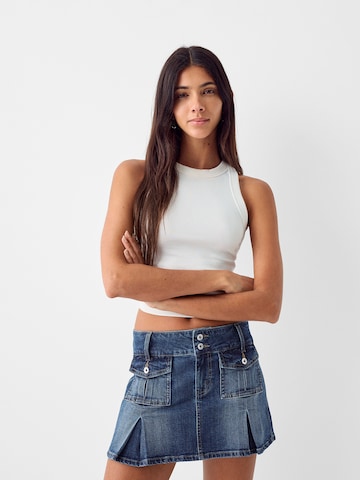 Bershka Rok in Blauw: voorkant