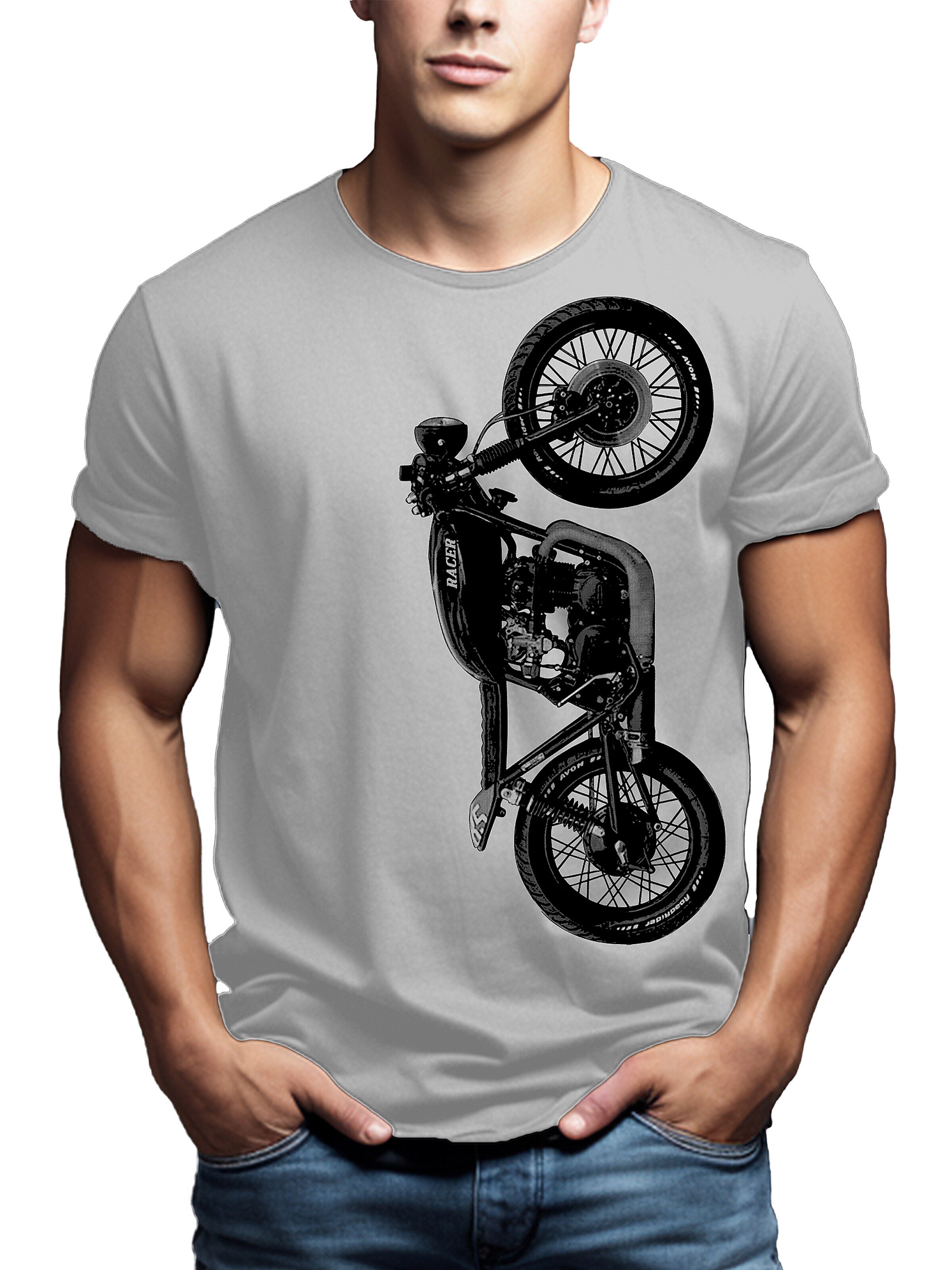 MAKAYA Shirt 'Big-CB' in Grey