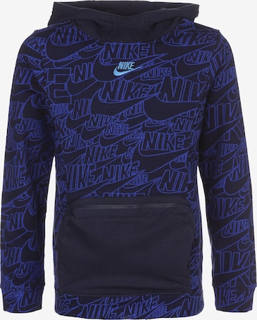 Nike Sportswear Sweatshirt 'Read AOP' in Blue: front