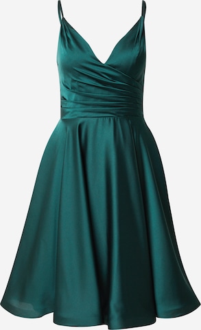 Rochie de cocktail de la mascara pe verde: față