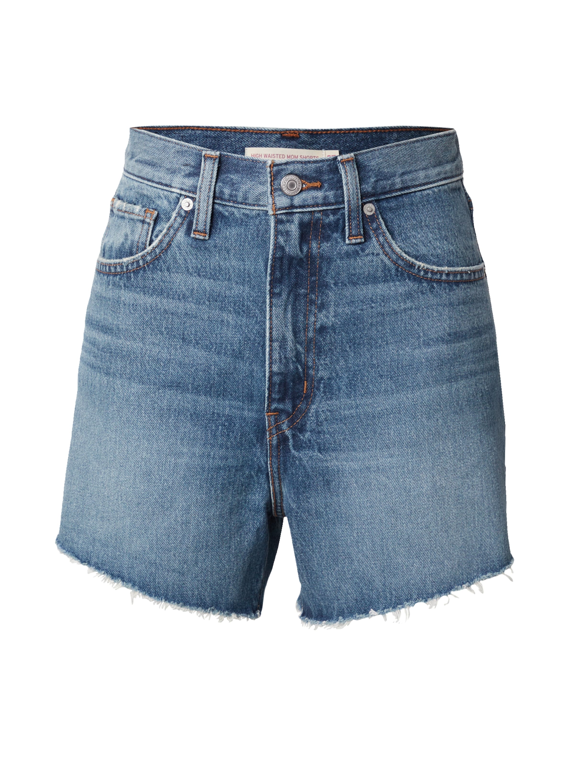 LEVI'S ® Avar lõige Teksapüksid 'High Waisted Mom Short', värv sinine: eest vaates