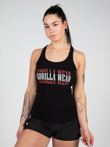 Top 'Verona' di Gorilla Wear in nero: frontale