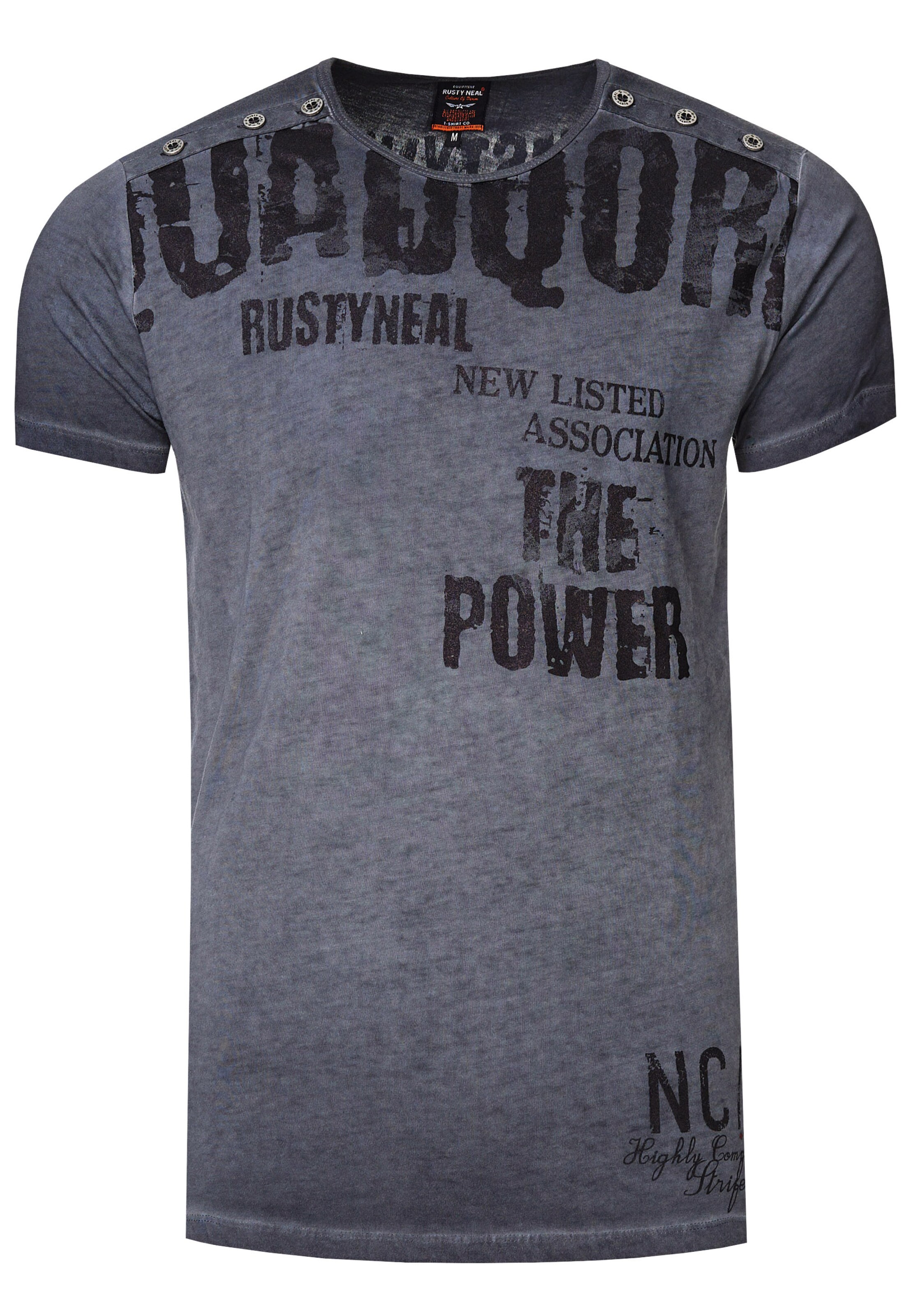 Rusty Neal Shirt in Grijs: voorkant