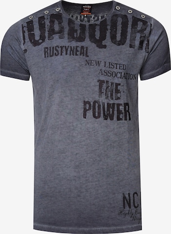 Rusty Neal T-Shirt in Grau: Vorderseite