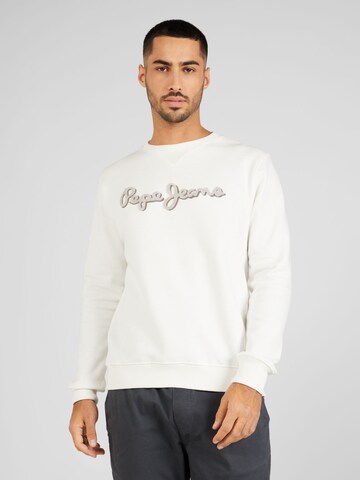 Pepe Jeans Sweatshirt 'RYAN' in Weiß: Vorderseite