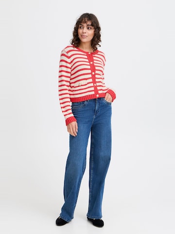 Fransa Gebreid vest ' FRBELINDA CAR 1 ' in Rood
