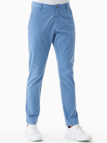 Organication Slimfit Hose in Blau: Vorderseite