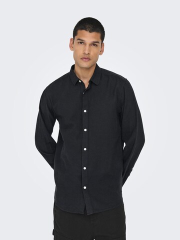 Only & Sons Slim fit Overhemd 'ONSCaiden' in Zwart