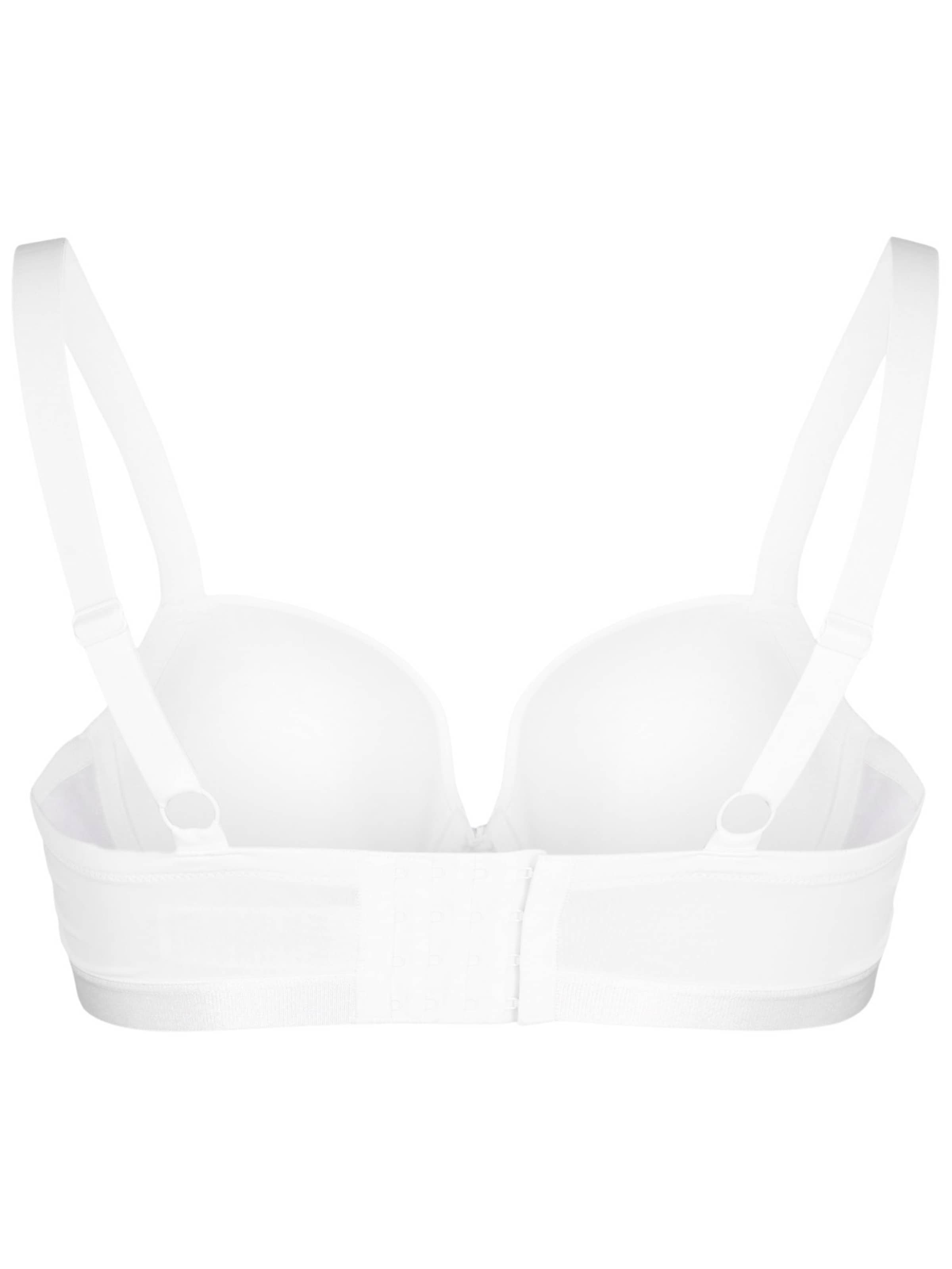 Devoted by Zizzi T-Shirt BH 'LFIE' in Weiß