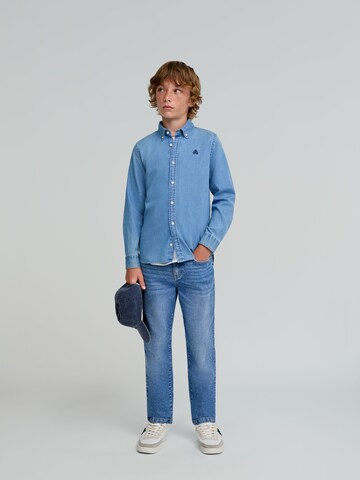 Scalpers Regular Fit Hemd 'Alpha' in Blau: Vorderseite