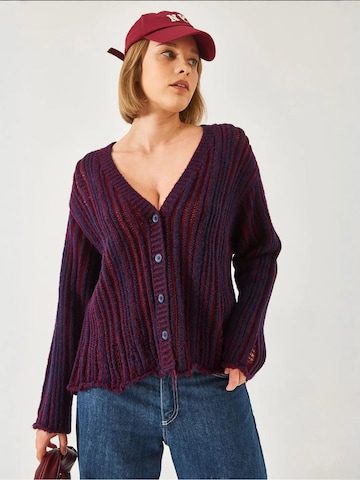 Bianco Lucci Gebreid vest in Blauw: voorkant