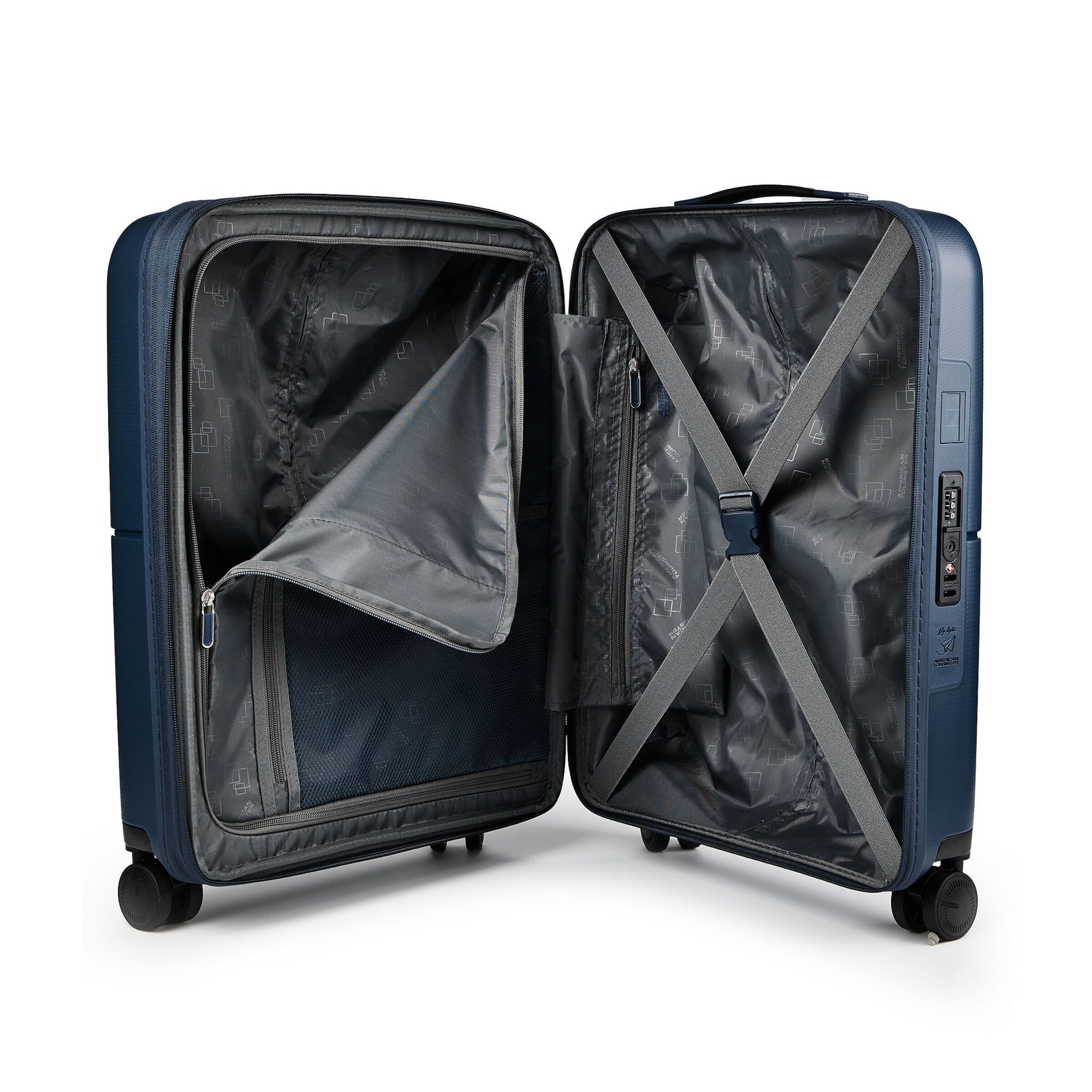 American Tourister Trolley in Blau