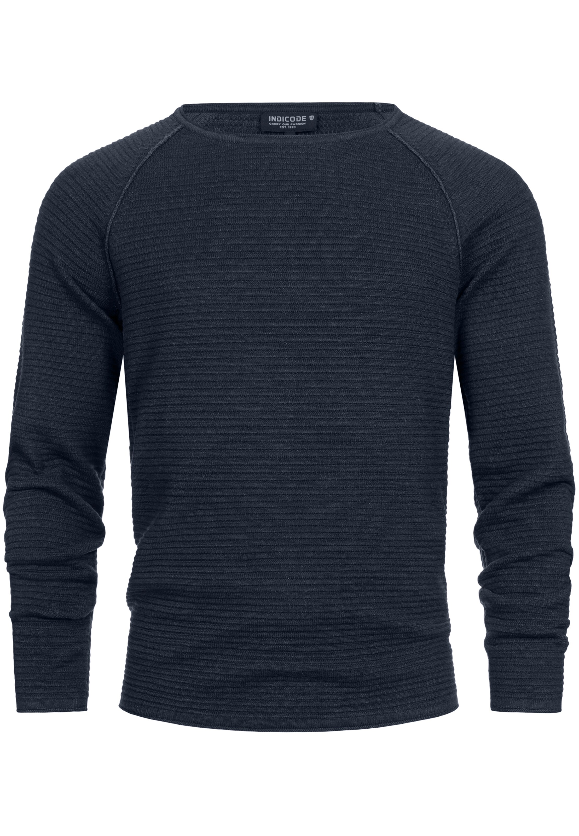 INDICODE JEANS Sweater 'Camilo' in Blue: front