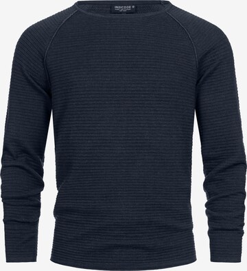 INDICODE JEANS Sweater 'Camilo' in Blue: front