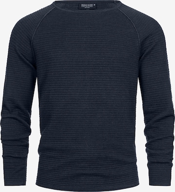 INDICODE JEANS Sweater 'Camilo' in Blue: front