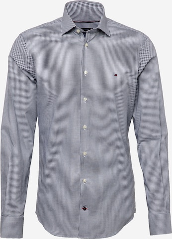 Tommy Hilfiger Tailored Button Up Shirt in Blue: front