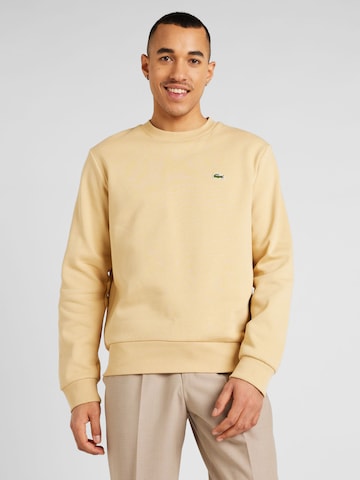 Sweat-shirt LACOSTE en beige : devant