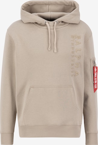 ALPHA INDUSTRIES Пуловер в бежово: отпред