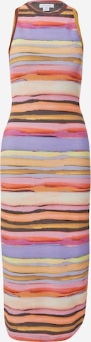 Warehouse - Vestido em mistura de cores: frente