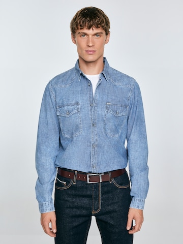 BIG STAR Regular fit Overhemd 'Retinez' in Blauw: voorkant