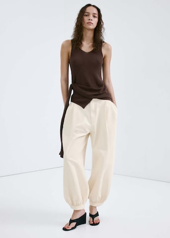 MANGO Tapered Jeans 'Souffle' in Beige