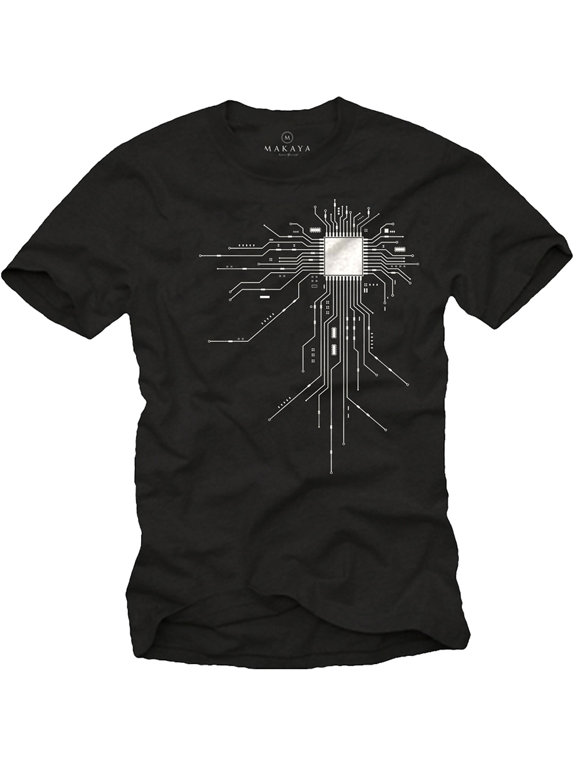 MAKAYA Shirt 'CPU' in Black: front