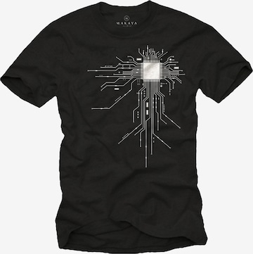 MAKAYA Shirt 'CPU' in Black: front