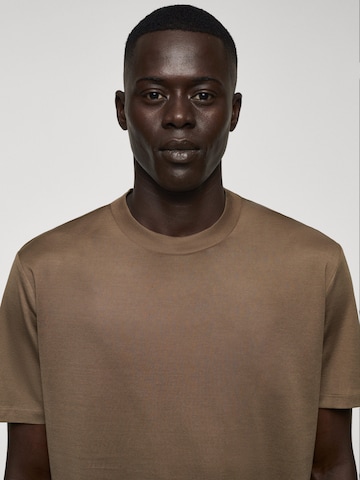 MANGO MAN T-shirt 'BELLOW' i brun