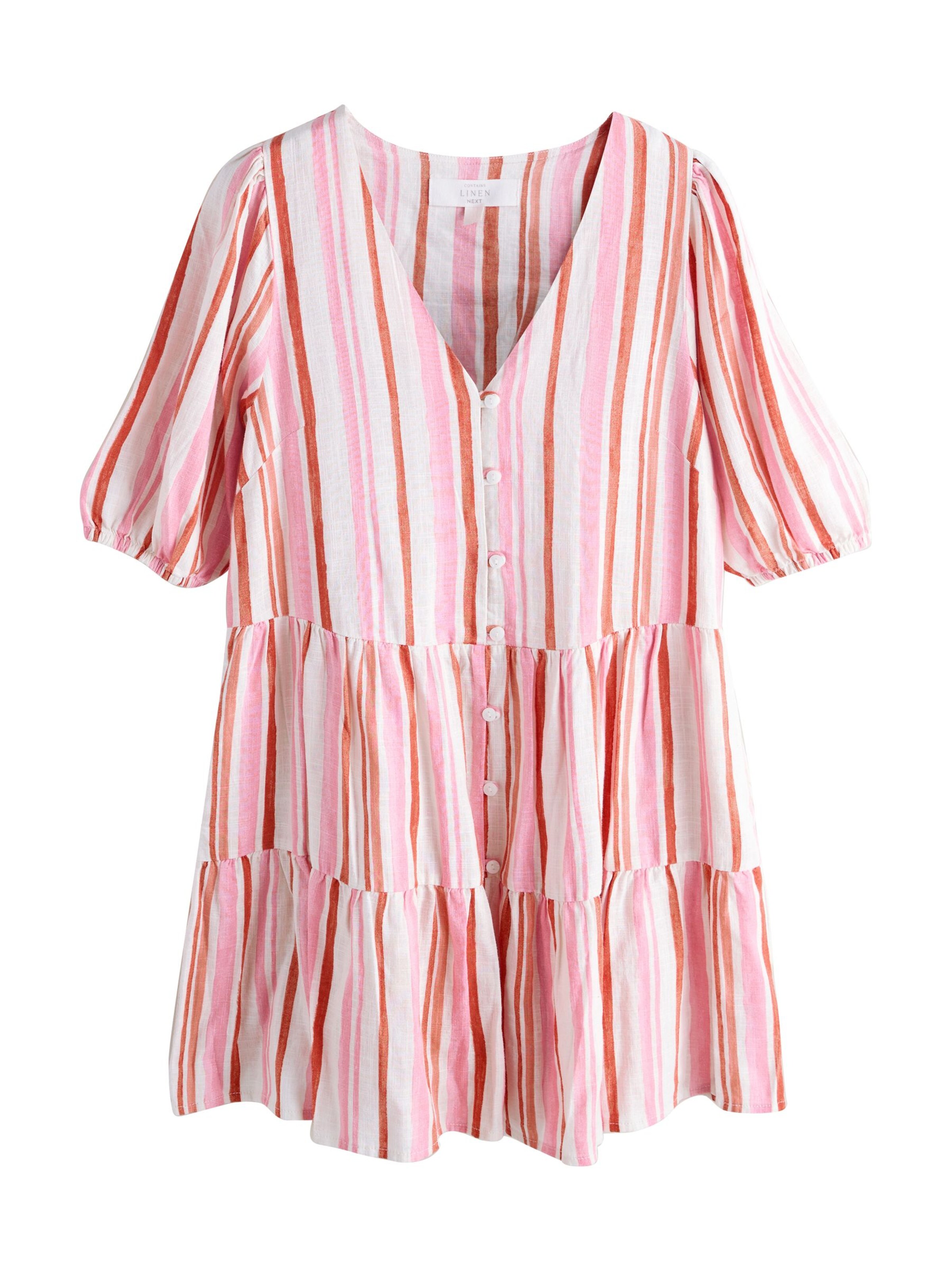 Next Obleka | kostanj rjava / roza / bela barva, Prikaz izdelka